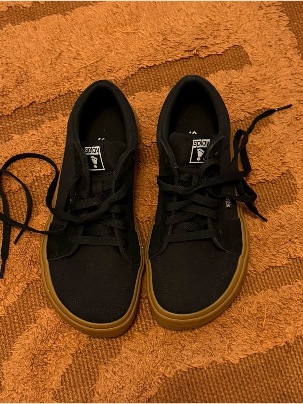 Men's Black Canvas Sneakers with gum soles